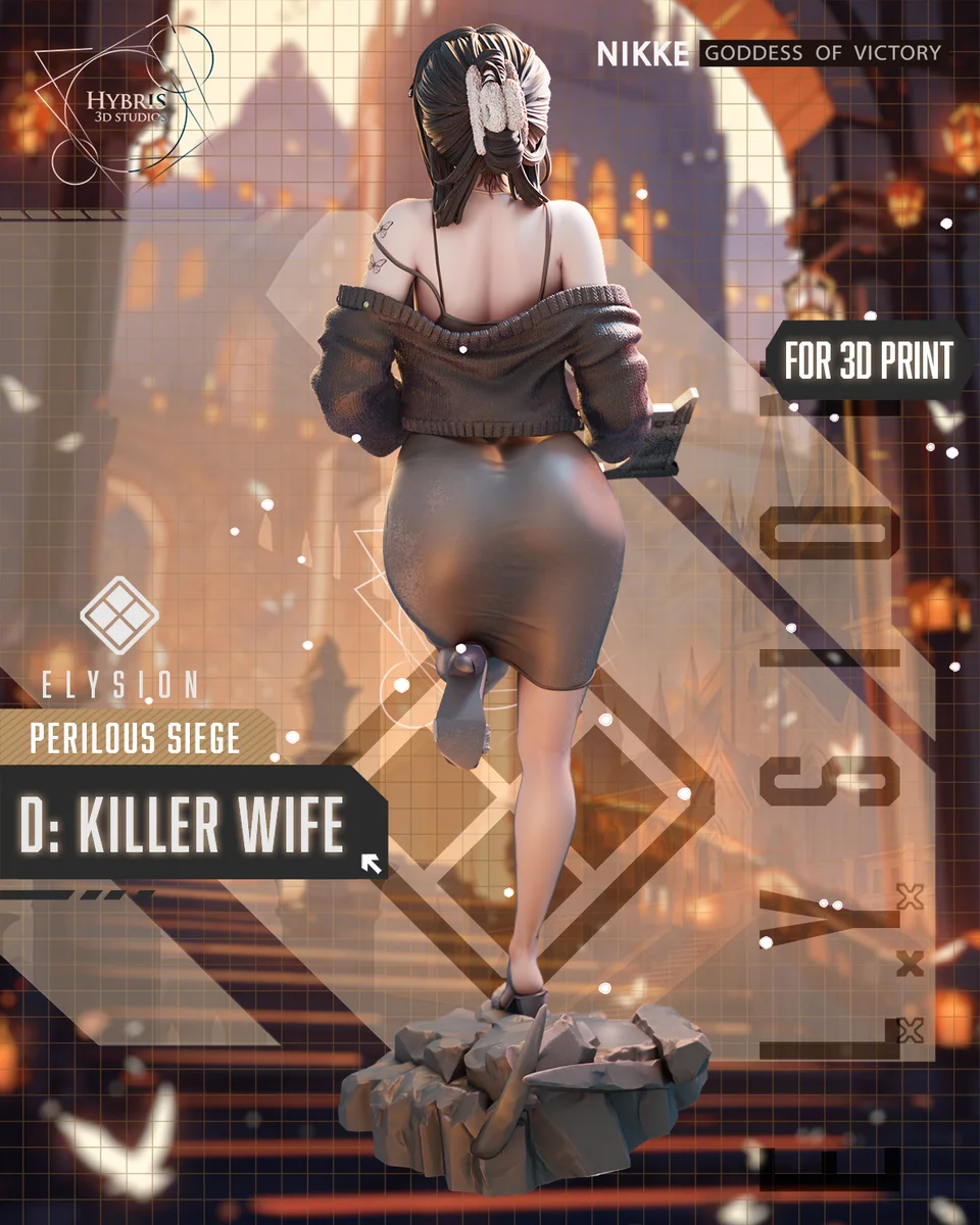 D Killer Wife | Fan Art | 3D Printed Resin Model Garage Kit | *Un-Painted* | Hybris Studios 5