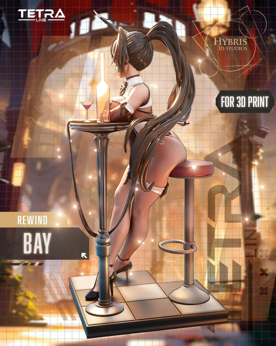 Bay - Radiant Rabbit | Fan Art | 3D Printed Resin Model Garage Kit | *Un-Painted* | Hybris Studios 4