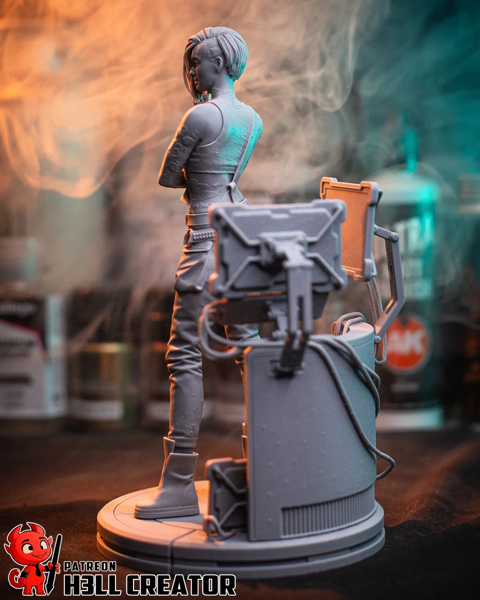 Judy Alvarez | Fan Art | 3D Printed Resin Model Garage Kit | *Un-Painted* | H3LL Creator 12