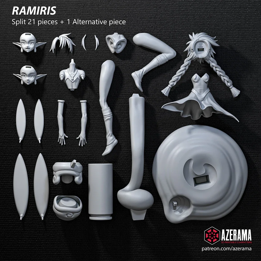 Ramiris | Fan Art | 3D Printed Resin Model Garage Kit | *Un-Painted* | Azerama 3