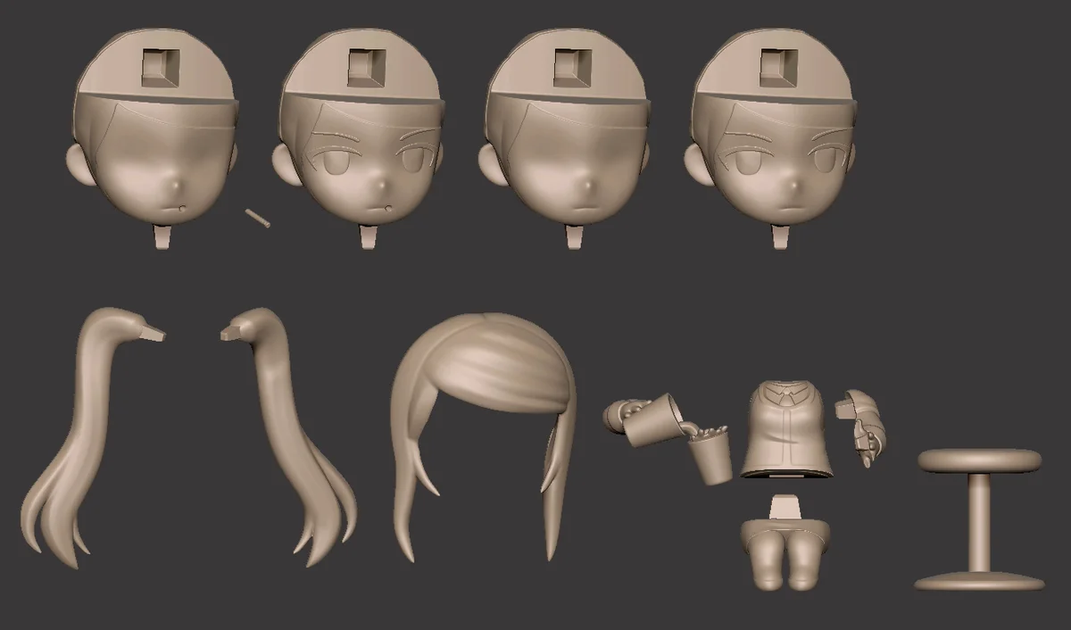Chibi Jill Stingray | Fan Art | 3D Printed Resin Model Garage Kit | *Un-Painted* | EggmaStudios 6