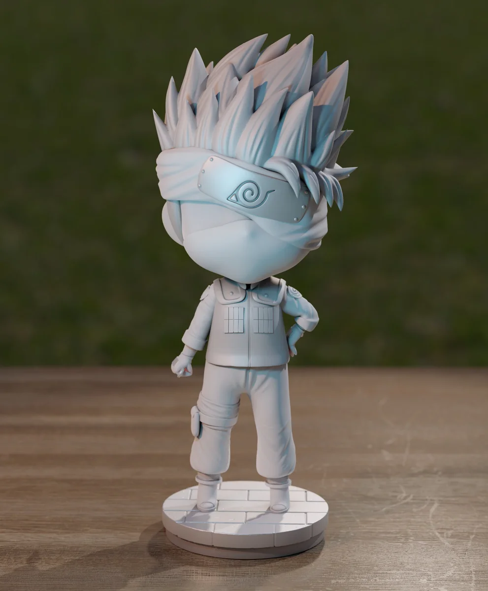 Kakashi Chibi | Fan Art | 3D Printed Resin Model Garage Kit | *Un-Painted* | Momoji 5