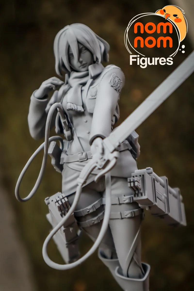Mikasa Ackerman | Fan Art | 3D Printed Resin Model Garage Kit | *Un-Painted* | Nomnom 9