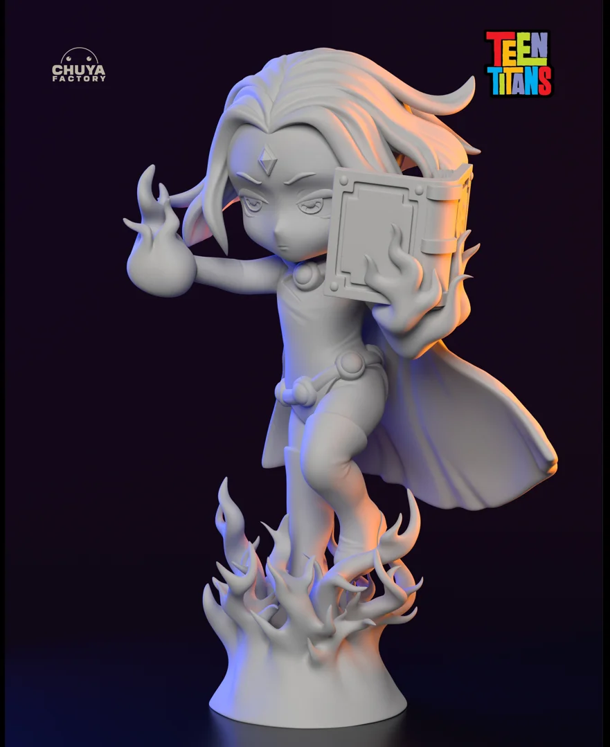 Chibi Raven | Fan Art | 3D Printed Resin Model Garage Kit | *Un-Painted* | Chuya Factory 13