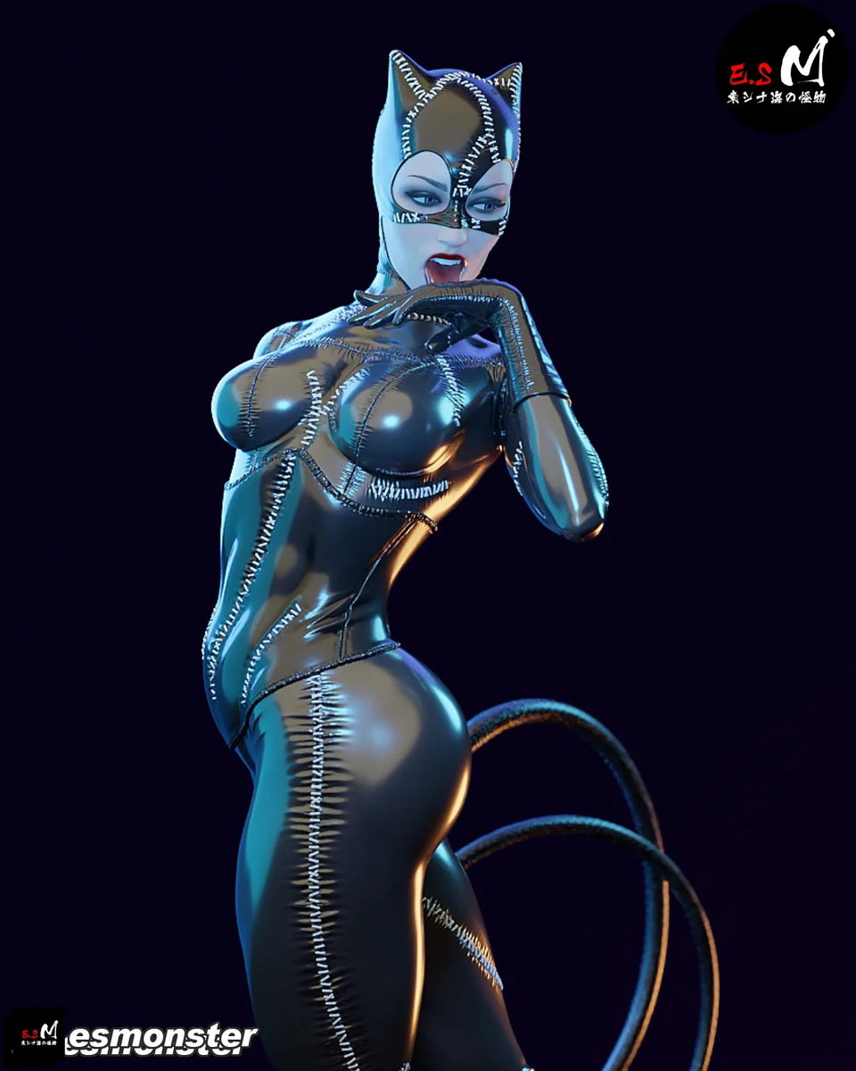 Catwoman v2 | Fan Art | 3D Printed Resin Model Garage Kit | *Un-Painted* | ES Monster 3