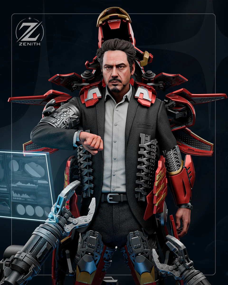 Tony Stark | Fan Art | 3D Printed Resin Model Garage Kit | *Un-Painted* | Zenith Studios