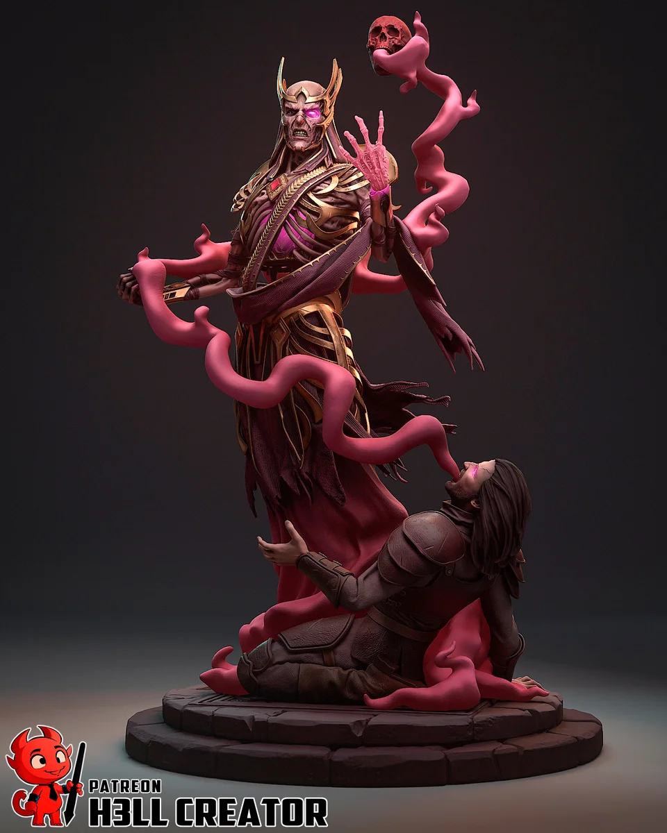 Vecna | Fan Art | 3D Printed Resin Model Garage Kit | *Un-Painted* | H3LL Creator 3