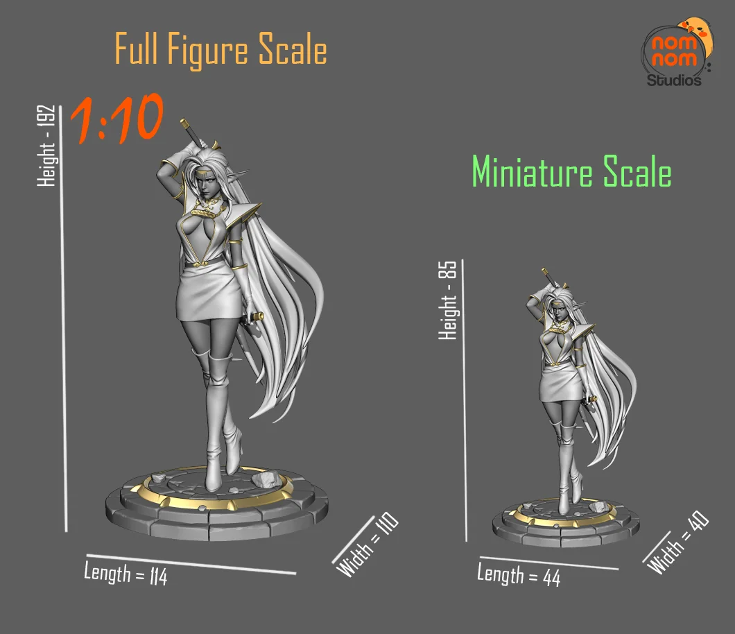 Pirotess | Fan Art | 3D Printed Resin Model Garage Kit | *Un-Painted* | Nomnom 3