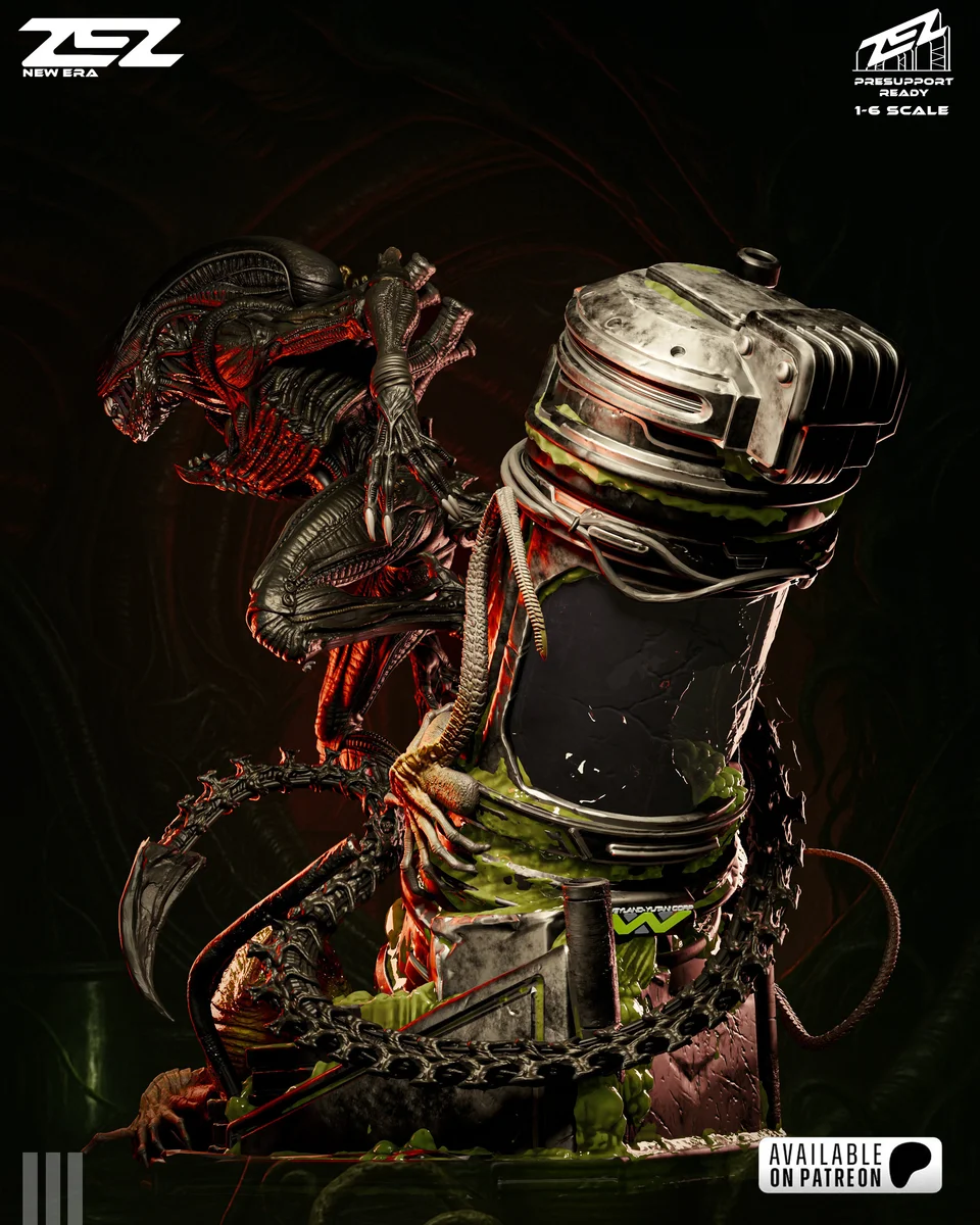 Xenomorph | Fan Art | 3D Printed Resin Model Garage Kit | *Un-Painted* | ZEZ Studio 4