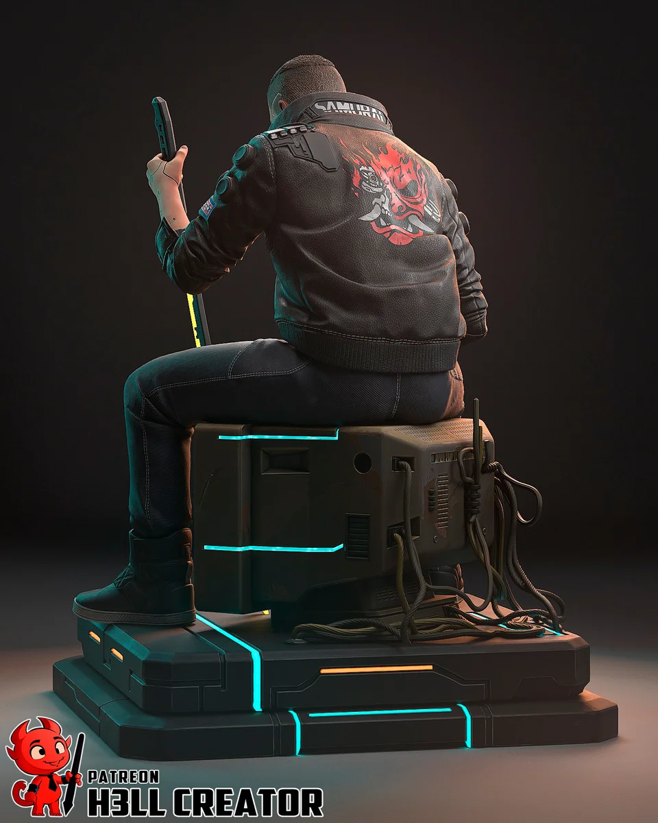 Male V | Fan Art | 3D Printed Resin Model Garage Kit | *Un-Painted* | H3LL Creator 7