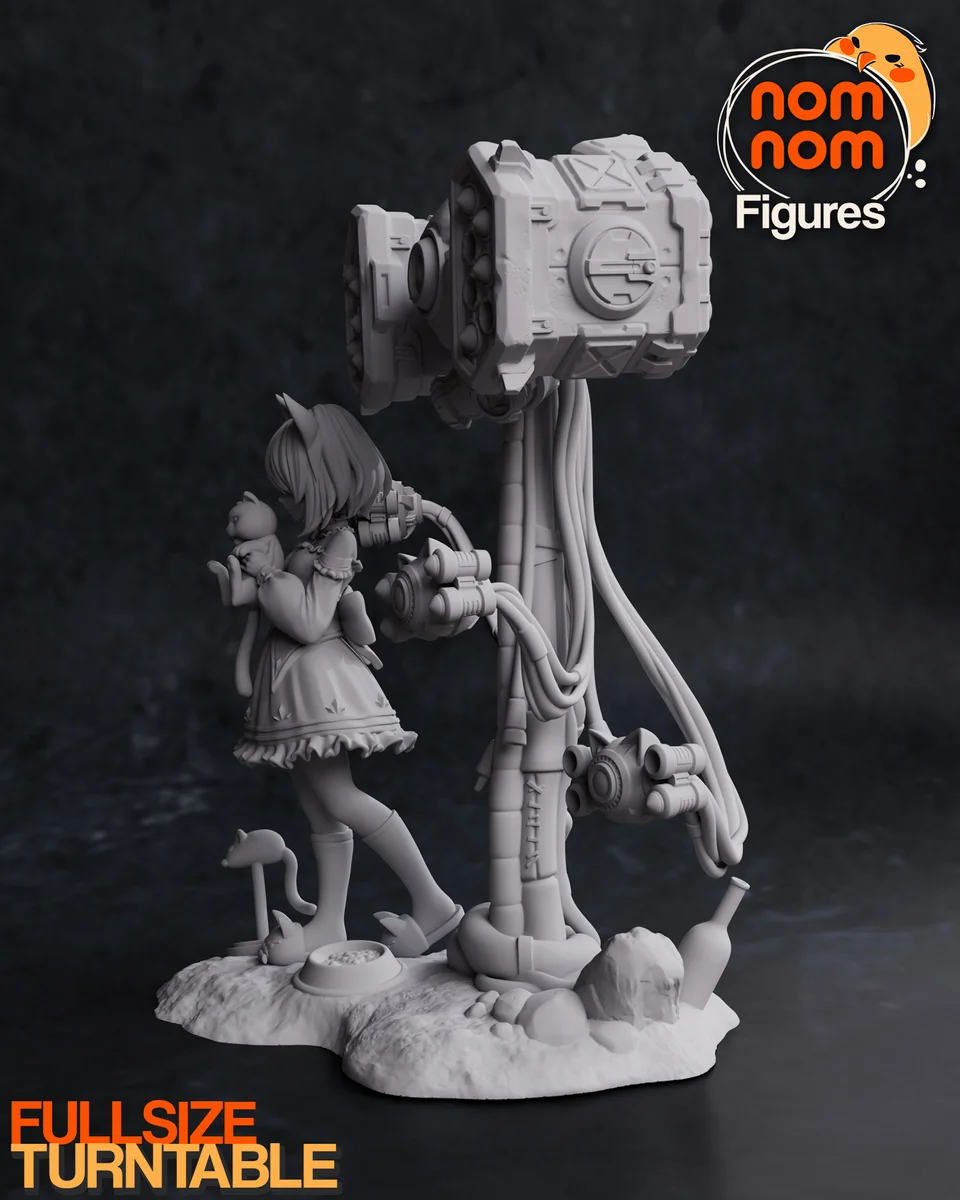 Luna x Tofu | Fan Art | 3D Printed Resin Model Garage Kit | *Un-Painted* | Nomnom 6
