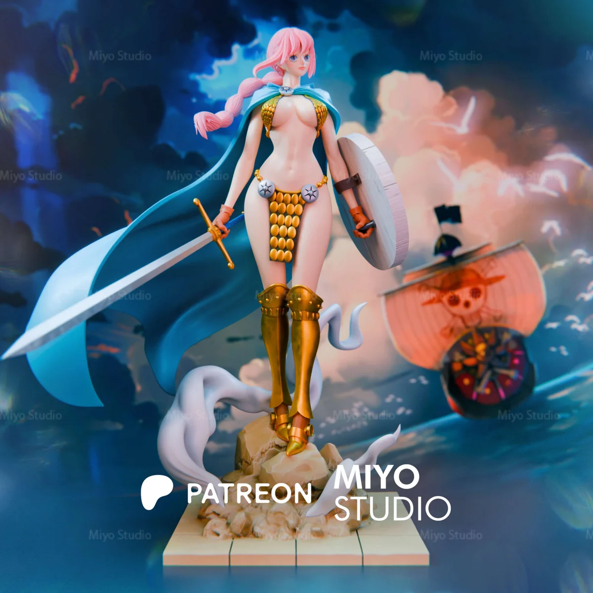 Rebecca | Fan Art | 3D Printed Resin Model Garage Kit | *Un-Painted* | MiyoStudio