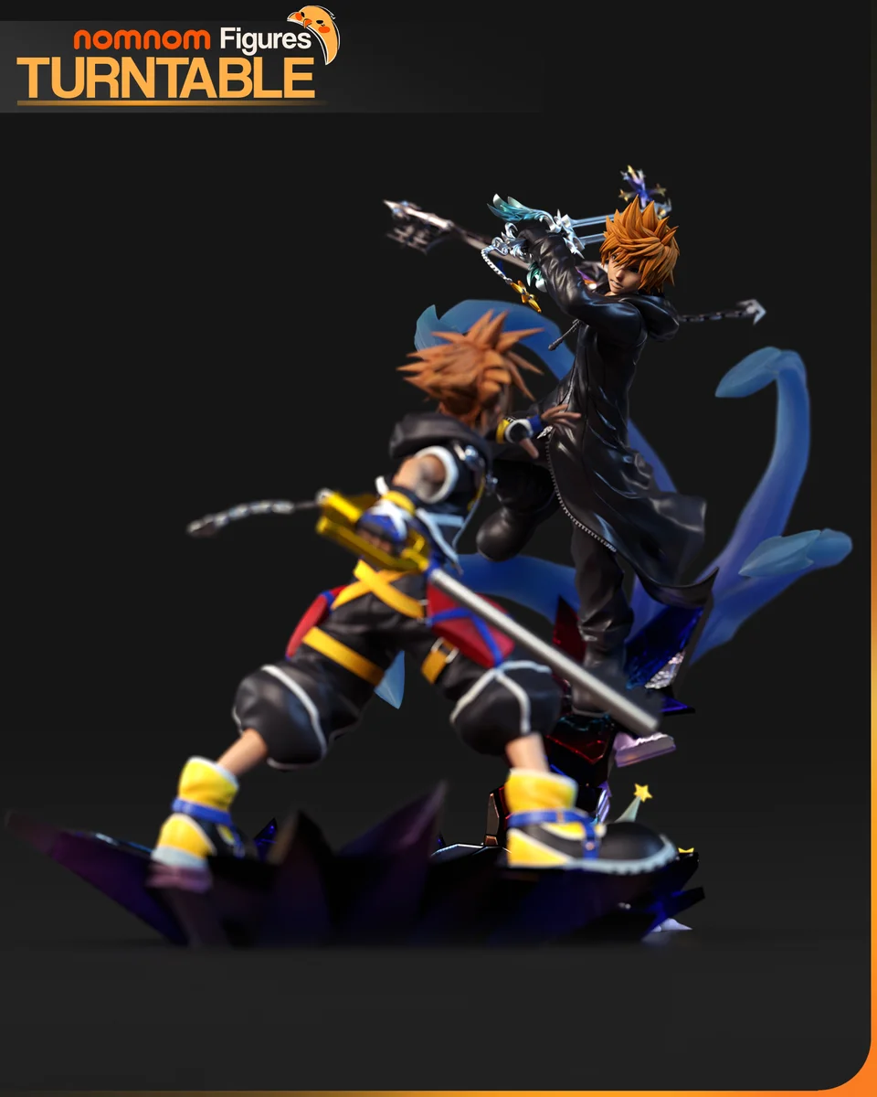 Roxas x Sora | Fan Art | 3D Printed Resin Model Garage Kit | *Un-Painted* | Nomnom 10