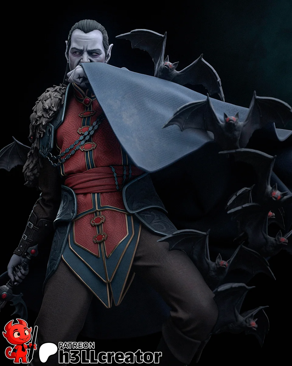 Strahd von Zarovich | Fan Art | 3D Printed Resin Model Garage Kit | *Un-Painted* | H3LL Creator 3