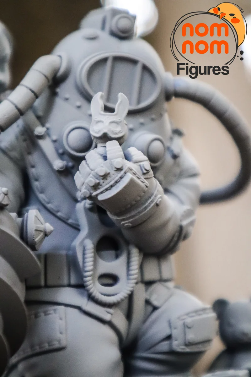 Chibi Big Daddy and Little Sister | Fan Art | 3D Printed Resin Model Garage Kit | *Un-Painted* | Nomnom 8