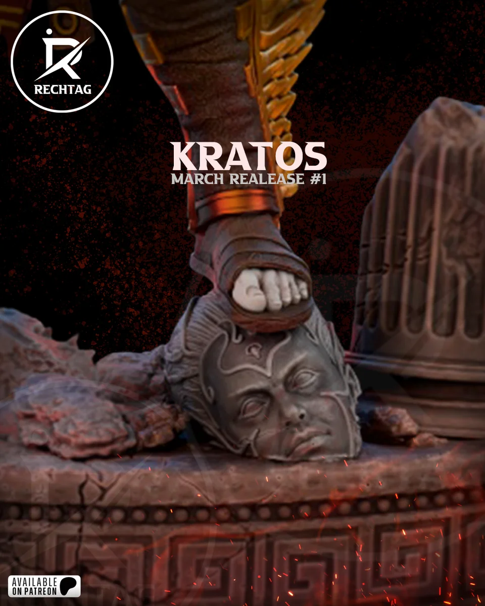 Kratos | Fan Art | 3D Printed Resin Model Garage Kit | *Un-Painted* | Rechtag 8