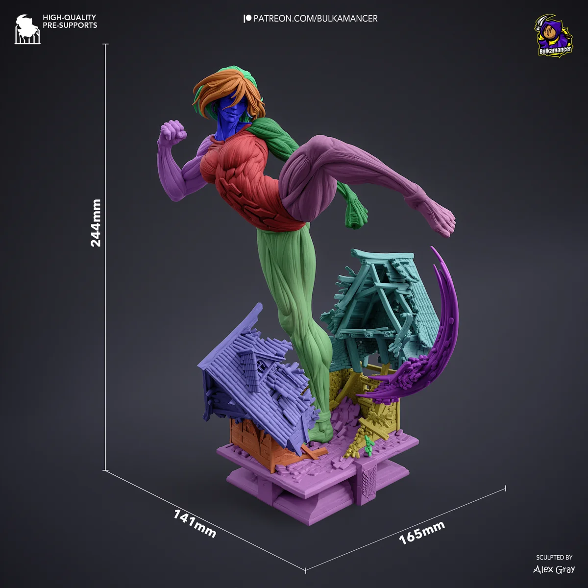 Female Titan | Fan Art | 3D Printed Resin Model Garage Kit | *Un-Painted* | Bulkamancer 12