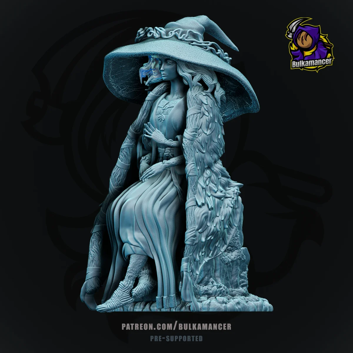 Ranni the Witch | Fan Art | 3D Printed Resin Model Garage Kit | *Un-Painted* | Bulkamancer 3