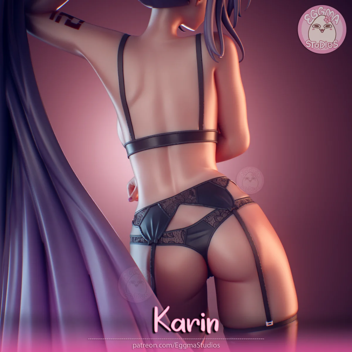 Karin | Fan Art | 3D Printed Resin Model Garage Kit | *Un-Painted* | EggmaStudios 8