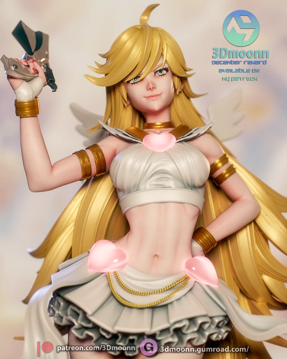 Panty (Panty & Stocking) | Fan Art | 3D Printed Resin Model Garage Kit | *Un-Painted* | 3DMoonn 6