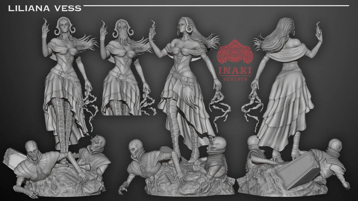 Liliana Vess | Fan Art | 3D Printed Resin Model Garage Kit | *Un-Painted* | Inaki Sculpts 5