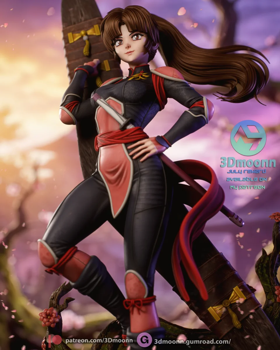 Sango Inuyasha | Fan Art | 3D Printed Resin Model Garage Kit | *Un-Painted* | 3DMoonn 6