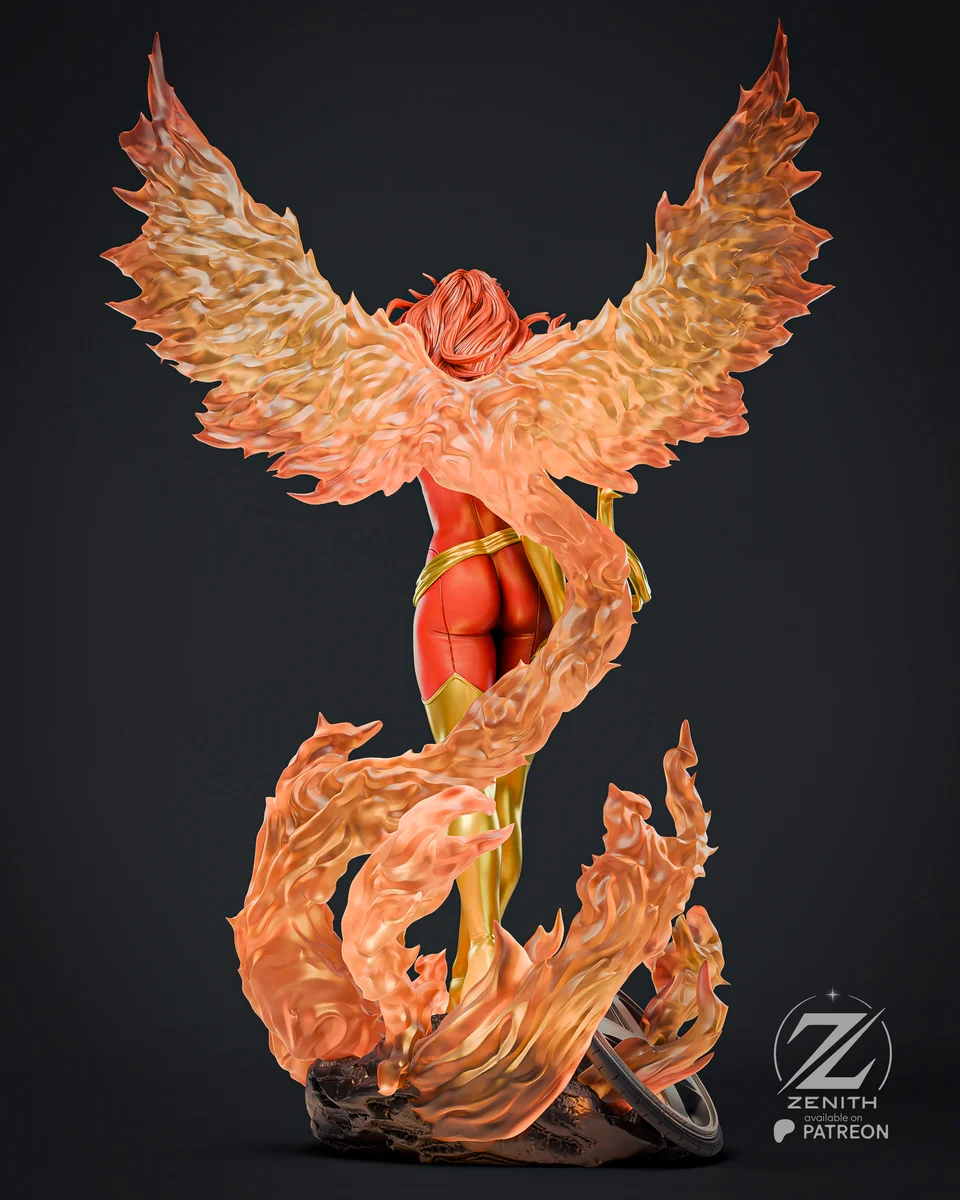 Jean Grey Phoenix | Fan Art | 3D Printed Resin Model Garage Kit | *Un-Painted* | Zenith Studios 5