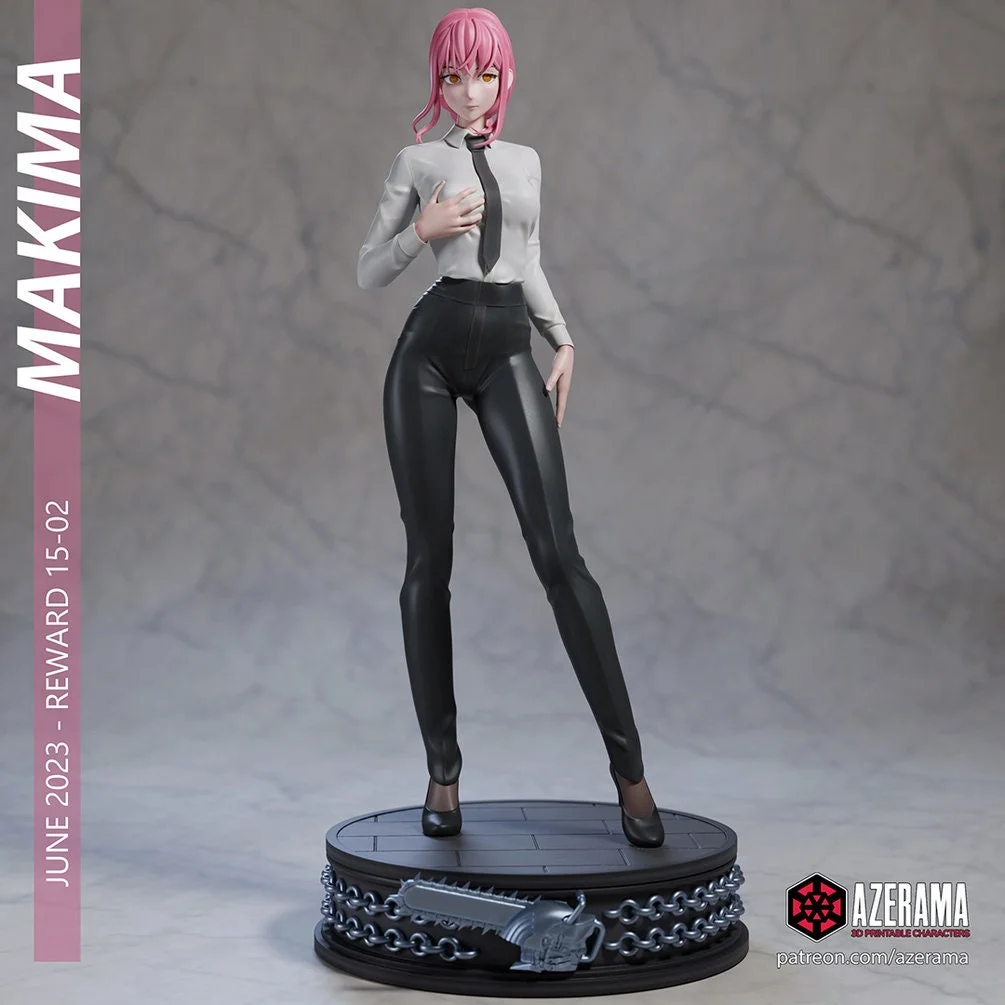 Makima | Fan Art | 3D Printed Resin Model Garage Kit | *Un-Painted* | Azerama 2