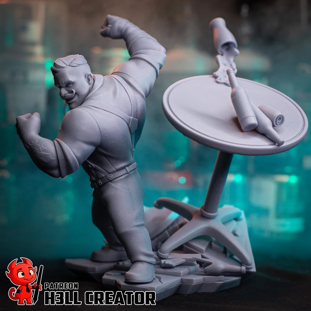 Punch Up | Fan Art | 3D Printed Resin Model Garage Kit | *Un-Painted* | H3LL Creator 9
