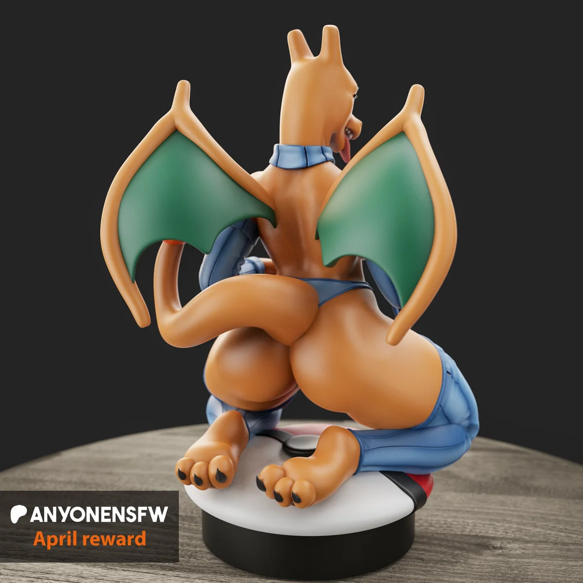 Fire Lizard | Fan Art | 3D Printed Resin Model Garage Kit | *Un-Painted* | AnyoneNSFW 4