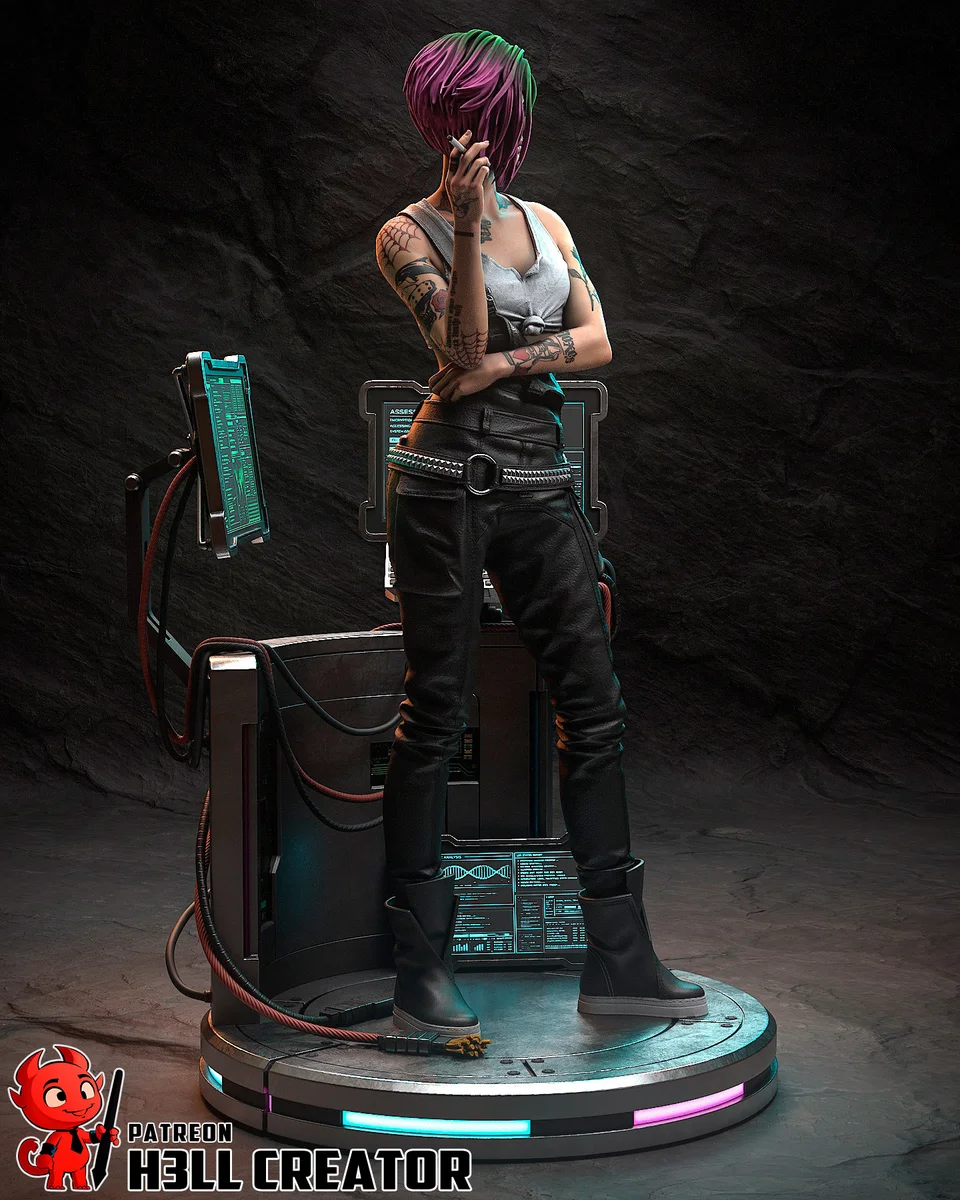 Judy Alvarez | Fan Art | 3D Printed Resin Model Garage Kit | *Un-Painted* | H3LL Creator 6