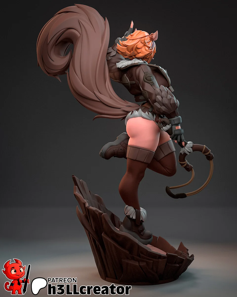 Squirrel Girl | Fan Art | 3D Printed Resin Model Garage Kit | *Un-Painted* | H3LL Creator 8