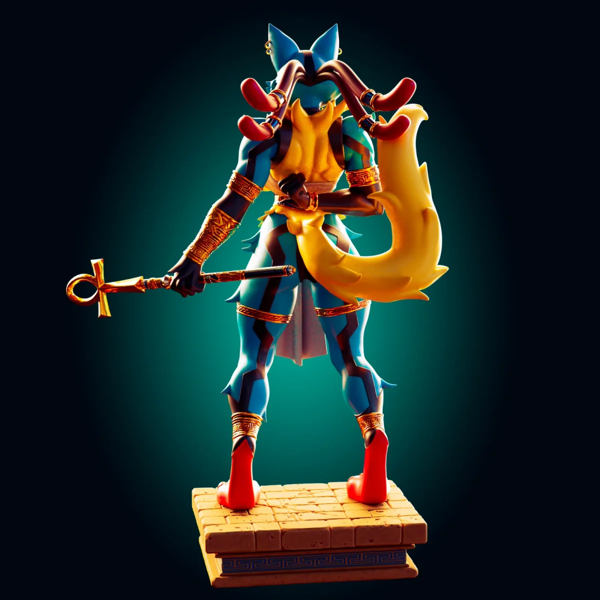 Mega Lucario | Fan Art | 3D Printed Resin Model Garage Kit | *Un-Painted* | Officer Rhu 2