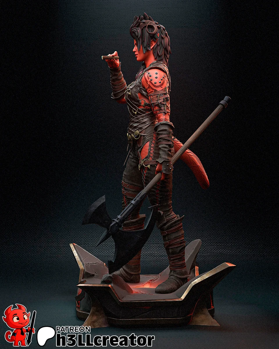 Karlach | Fan Art | 3D Printed Resin Model Garage Kit | *Un-Painted* | H3LL Creator 4