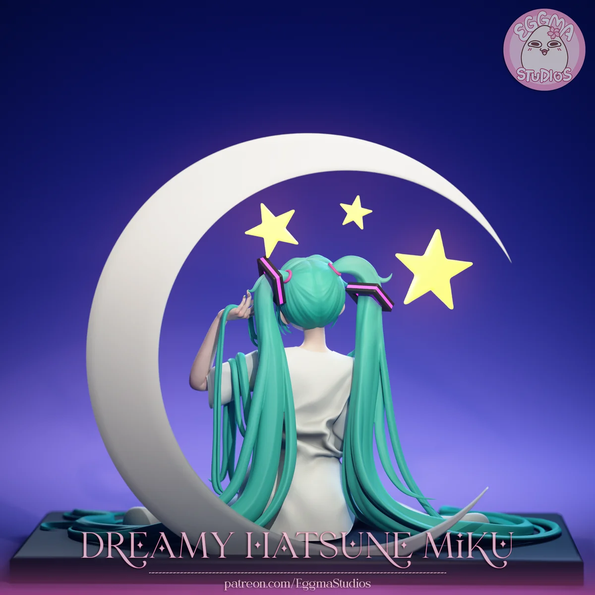 Sleepy Hatsune Miku | Fan Art | 3D Printed Resin Model Garage Kit | *Un-Painted* | EggmaStudios 4