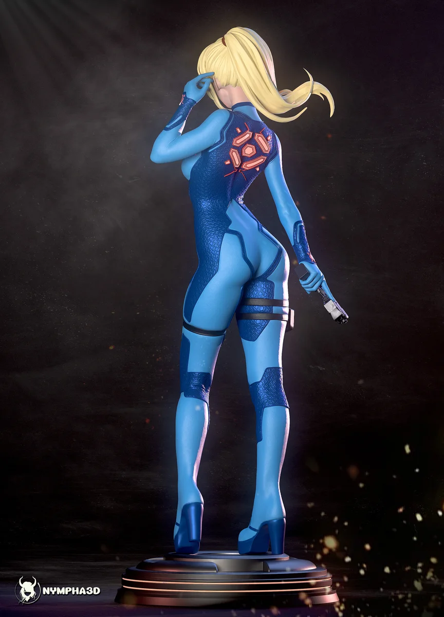 Samus Aran | Fan Art | 3D Printed Resin Model Garage Kit | *Un-Painted* | Nympha3D 7