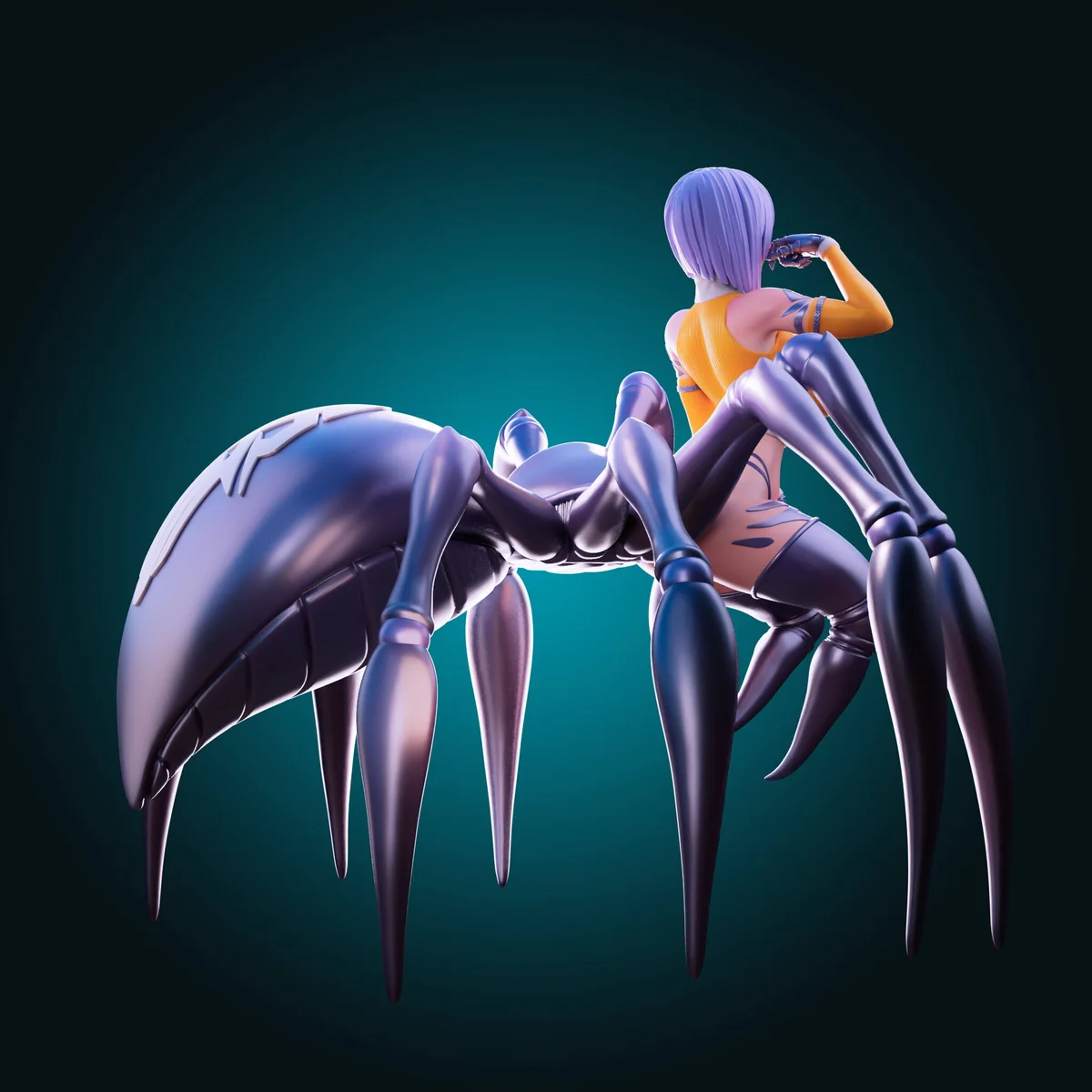 Rachnera | Fan Art | 3D Printed Resin Model Garage Kit | *Un-Painted* | Officer Rhu 6