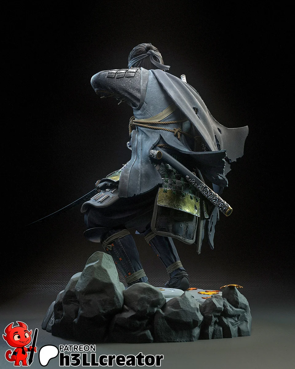 Jin Sakai | Fan Art | 3D Printed Resin Model Garage Kit | *Un-Painted* | H3LL Creator 4
