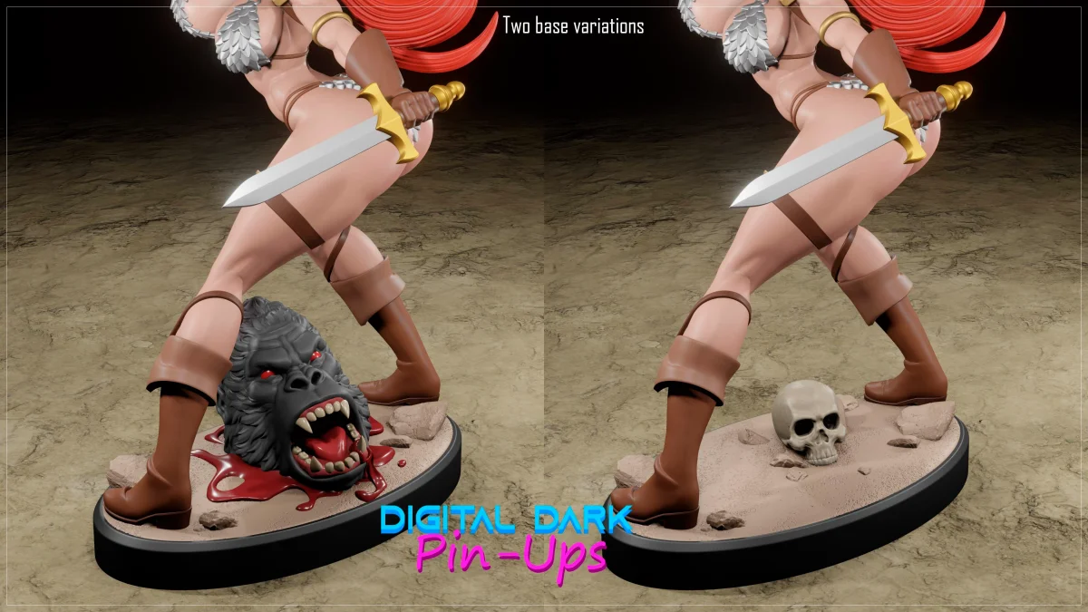 Red Sonja | Fan Art | 3D Printed Resin Model Garage Kit | *Un-Painted* | Digital Dark 4