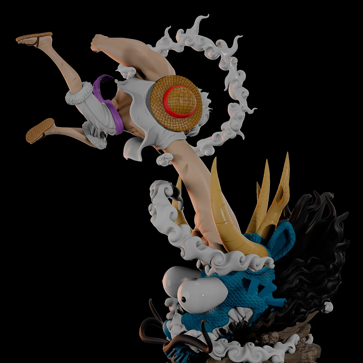 Luffy | Fan Art | 3D Printed Resin Model Garage Kit | *Un-Painted* | Momoji 4