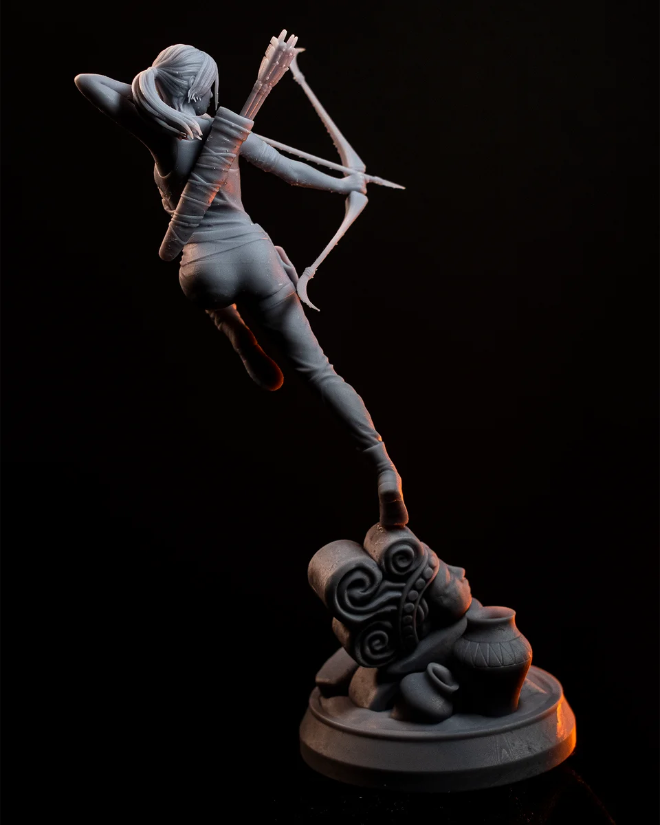 Lara Croft | Fan Art | 3D Printed Resin Model Garage Kit | *Un-Painted* | H3LL Creator 6