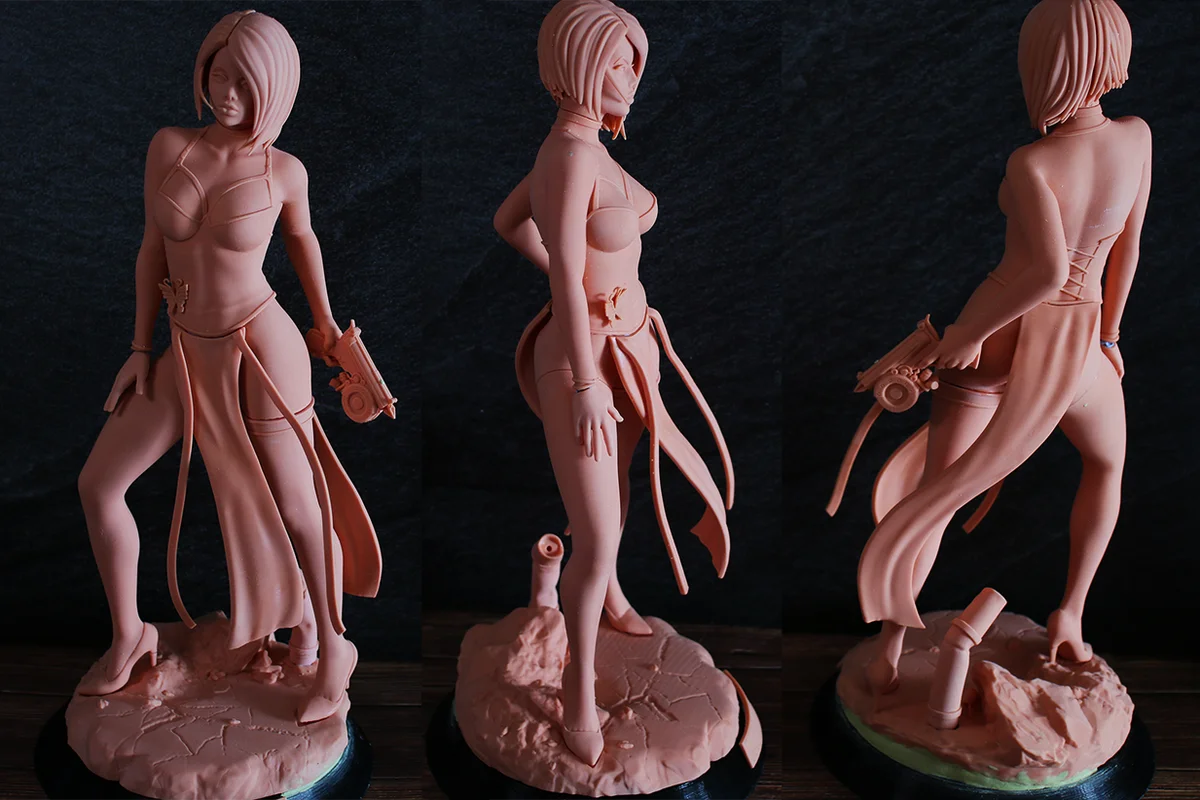 Ada Wong | Fan Art | 3D Printed Resin Model Garage Kit | *Un-Painted* | Peach Figure 4