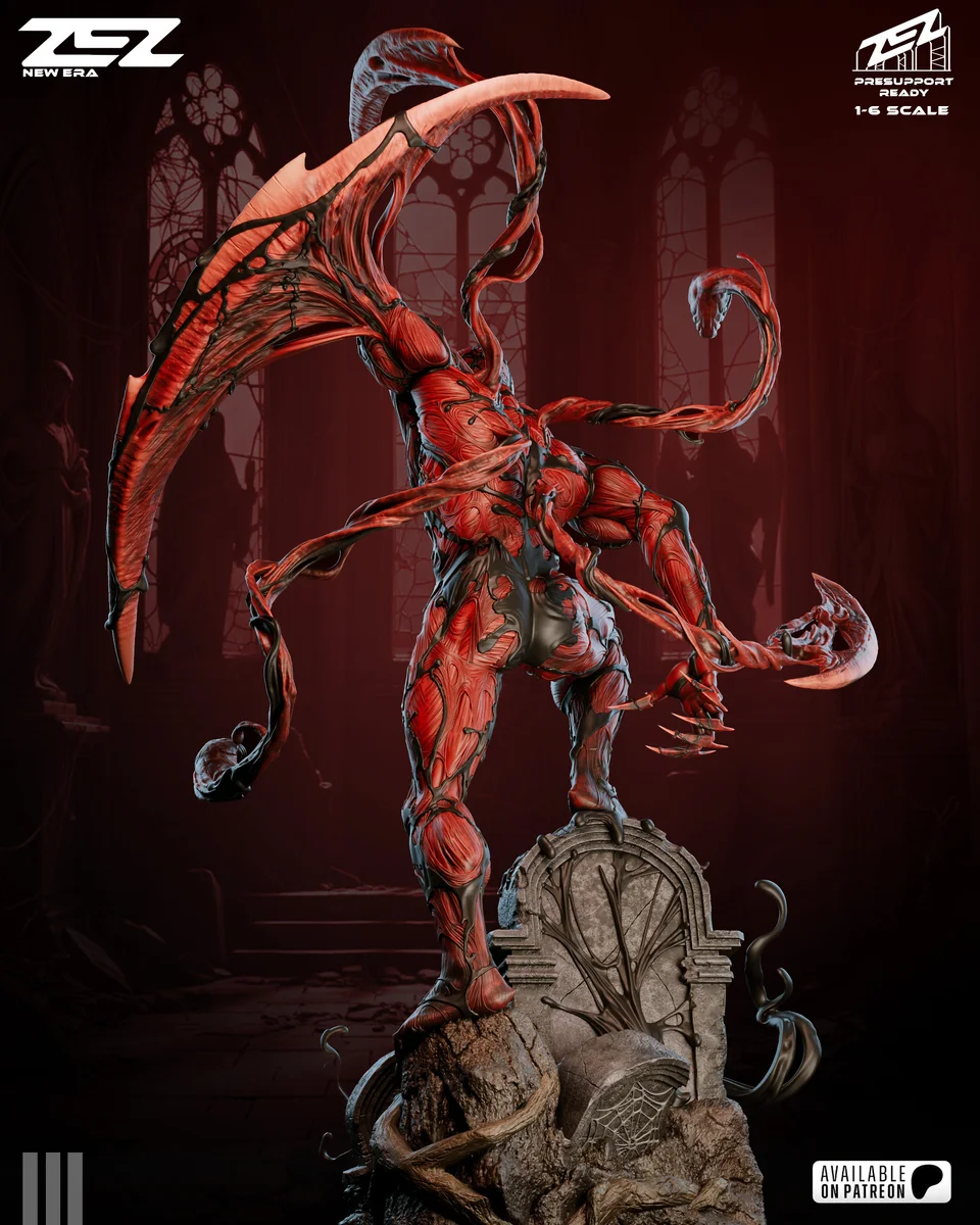 Carnage | Fan Art | 3D Printed Resin Model Garage Kit | *Un-Painted* | ZEZ Studio 5