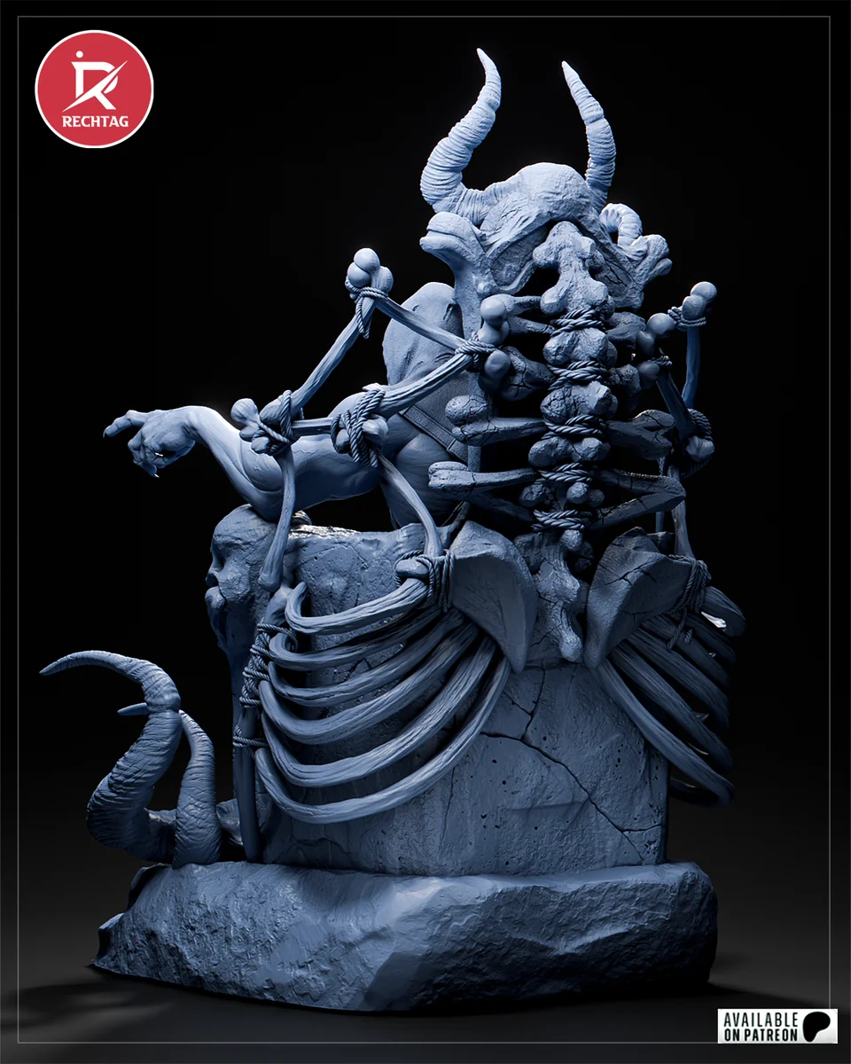 Skeletor | Fan Art | 3D Printed Resin Model Garage Kit | *Un-Painted* | Rechtag 16