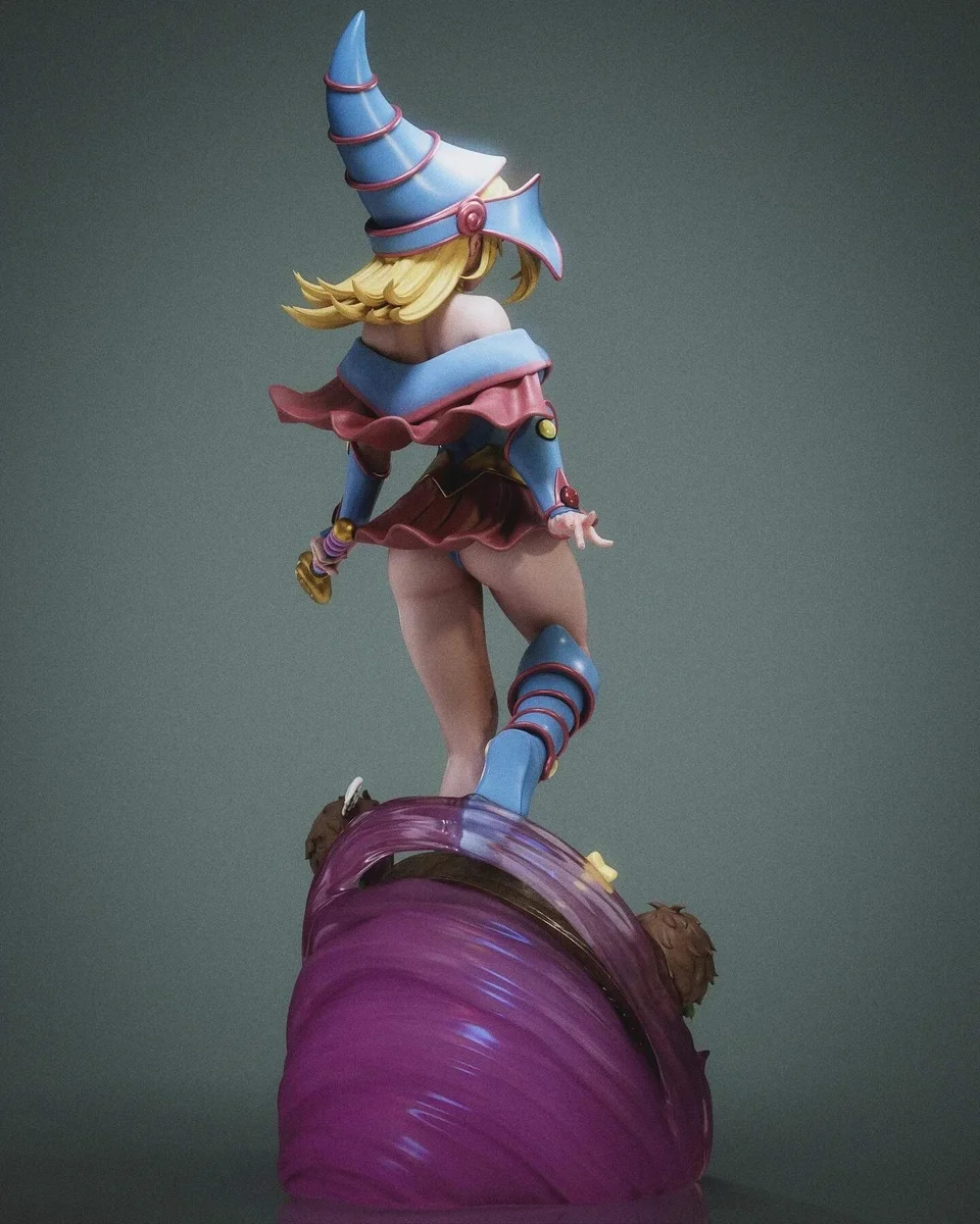 Dark Magician Girl | Fan Art | 3D Printed Resin Model Garage Kit | *Un-Painted* | Abe3D 9