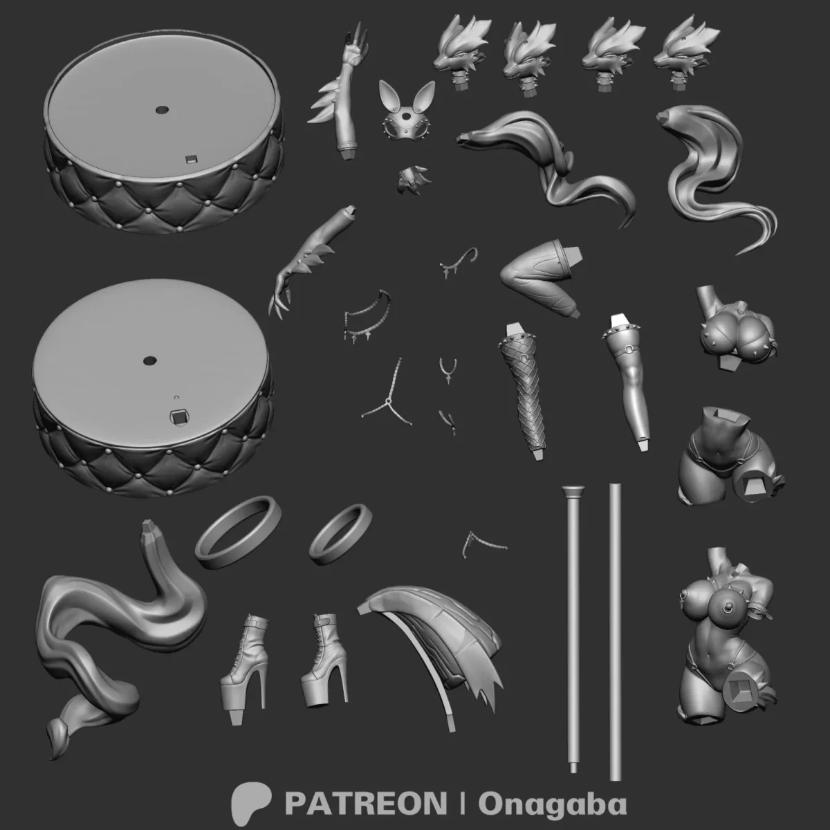 Reshiram Pole Dancer | Fan Art | 3D Printed Resin Model Garage Kit | *Un-Painted* | ONAGABA 13