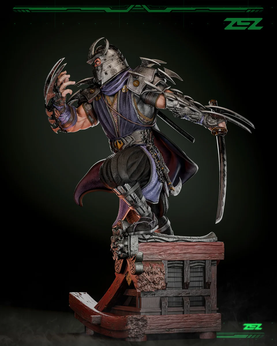 Shredder | Fan Art | 3D Printed Resin Model Garage Kit | *Un-Painted* | ZEZ Studio 9