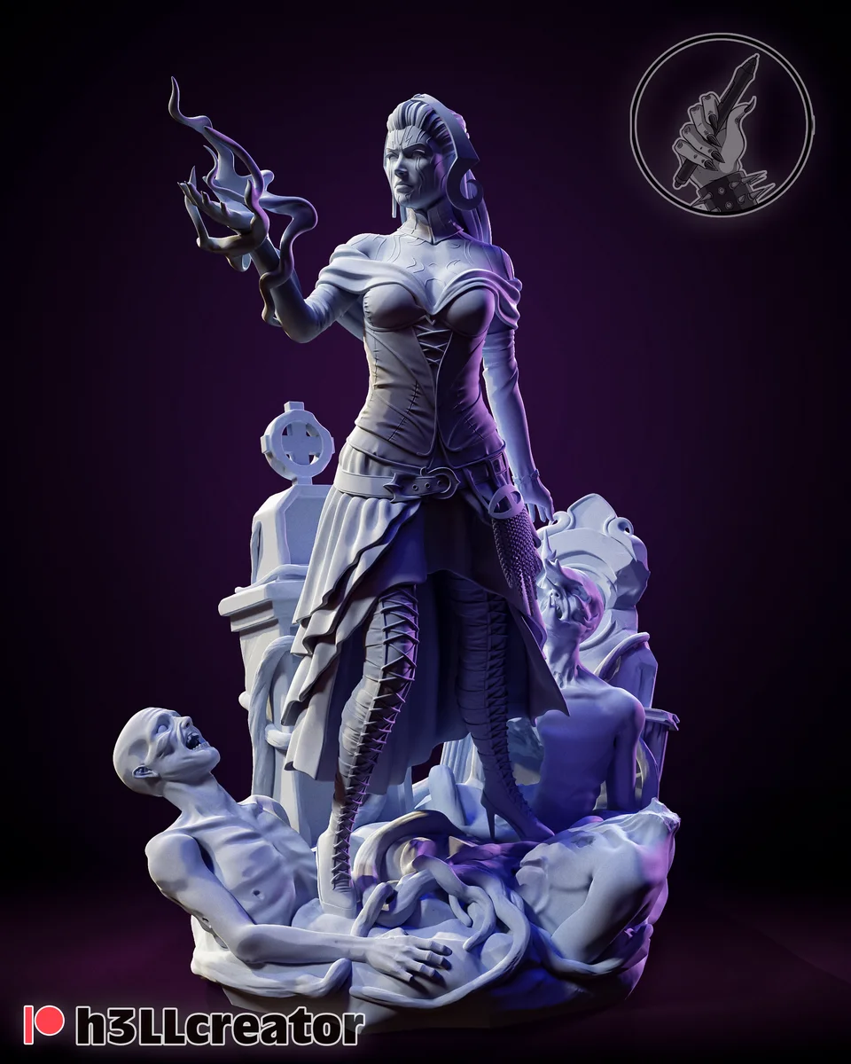 Liliana Vess | Fan Art | 3D Printed Resin Model Garage Kit | *Un-Painted* | H3LL Creator 3
