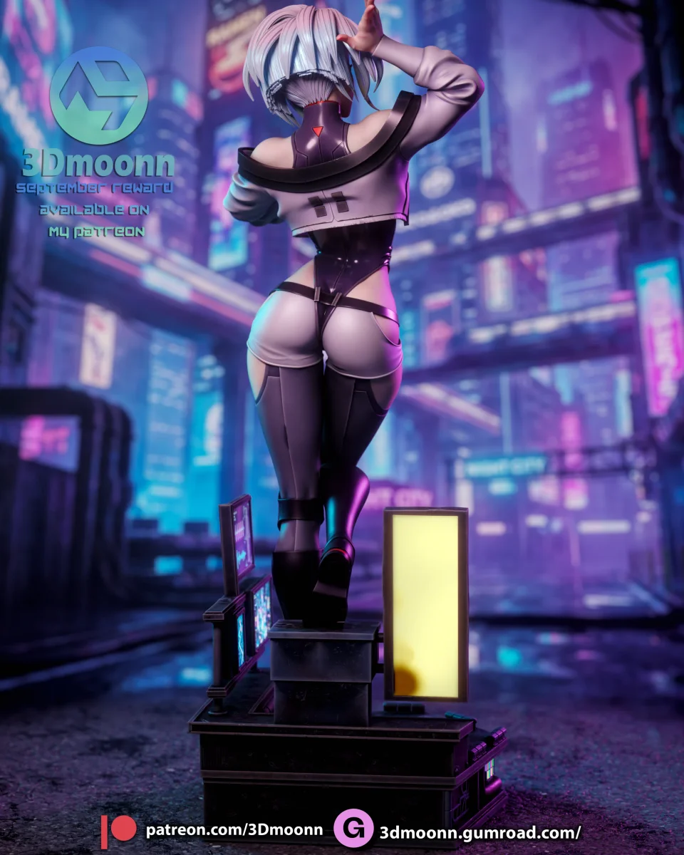 Lucy - Cyberpunk Edgerunners | Fan Art | 3D Printed Resin Model Garage Kit | *Un-Painted* | 3DMoonn 4
