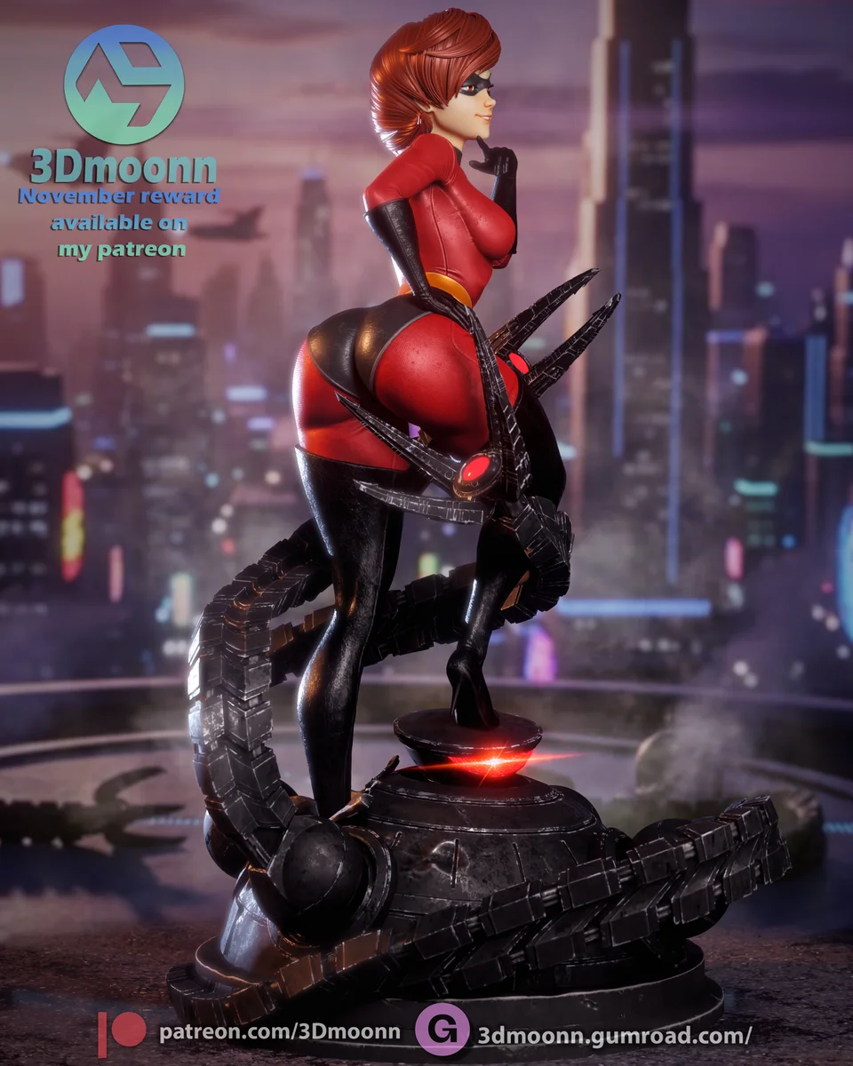 Elastigirl | Fan Art | 3D Printed Resin Model Garage Kit | *Un-Painted* | 3DMoonn 8